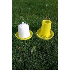 1ltr Drinker & 1kg Feeder for Poultry, Chickens, Chicks, Pigeons or Quail